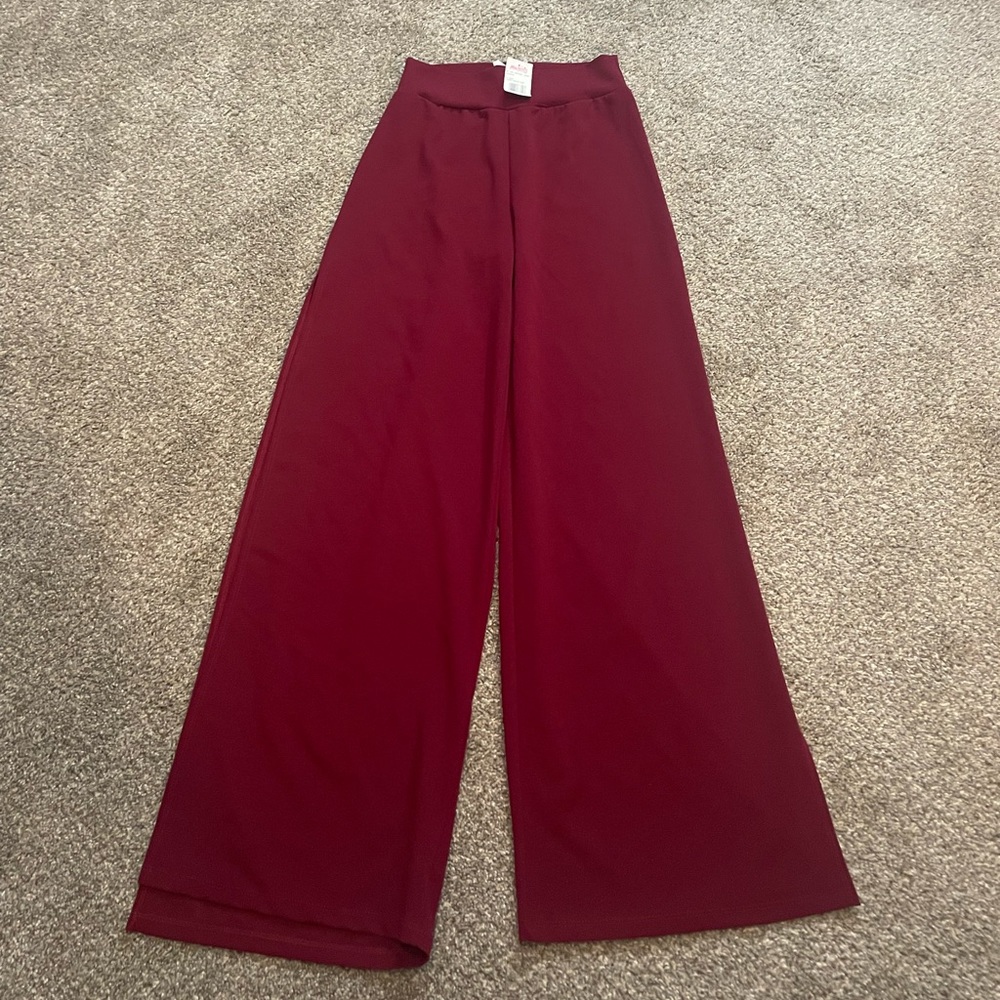 Red Wide Leg Pants
